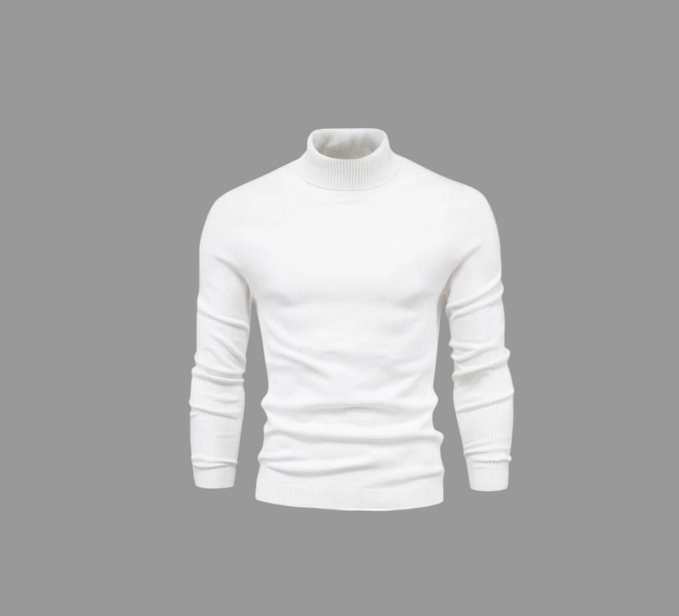 Pull col roulé